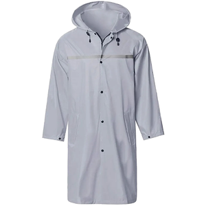 Outdoor Men's Waterproof Polyester Reusable Raincoat for Rainy Days Country Style with Reflective Materials - Product Image 2