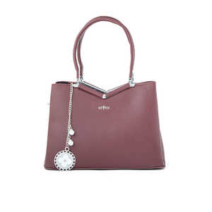 P36287 Elegant Formal Brown <b>Handbag</b> with Fine Chain & Link Bracelets <b>Accessory</b> - Product Image 3