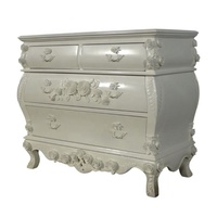 Commode en bois sculpté à la main de Rose fonctionne comme armoire de Reproduction Antique pour meubles de maison de Style français