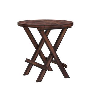 Mesa Auxiliar Plegable de Madera, Mesa Redonda Decorativa, Mesa de Centro para Sala de Estar o Patio - Product Image 1