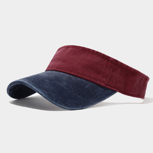 Casquette à visière unisexe en toile de coton, ajustable, couleur unie contrastante, chapeau de sport d'extérieur pour adultes, usage décontracté printemps-été - Product Image 3