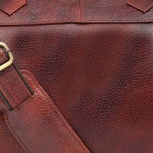 Sac de voyage en cuir véritable de luxe, couleur unie, durable - Product Image 4