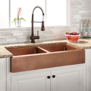 Luxury Interior Brass Kitchen Sink Handmade Modern Rectangular Deep Bowl <b>Basin</b> for Hotel Restaurant Designer Kitchen Spaces - Product Image 2