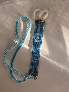 Handmade Embroidery Beaded <b>Lanyard</b> with Colorful Artisan Beadwork <b>for</b> <b>Keys</b> and ID Cards - Product Image 2