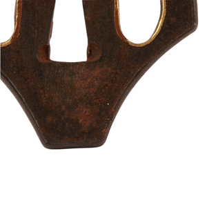 Tsuba japonais de la période Edo, en fer, en forme de diamant, garde-épée non marqué - Product Image 4