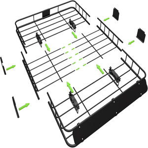 Porte-bagages de toit de voiture étanche pour SUV avec barres de toit, capacité de charge de 200 lb, porte-bagages de toit GAPCGC002 - Product Image 3