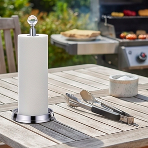 Modern Crystal Head Design Paper Towel Holder With Iron Dispenser And Circular Base For Kitchen Dining Use And Camping Use - Product Image 6