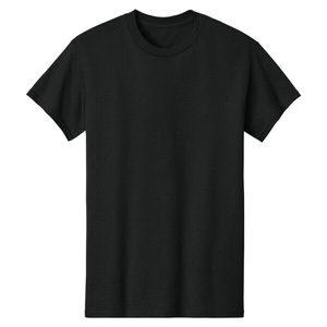 2026 <b>Men</b> 100% Cotton Knitted T-<b>Shirts</b> in <b>Black</b> with Front Logo Customizable Sizes Breathable Quick Dry <b>Short</b> <b>Sleeve</b> - Product Image 2