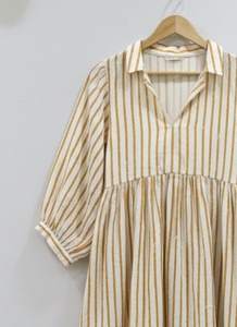 Vestido Midi Bohemio, Elegante, Ecológico, Transpirable, para Mujer, Primavera, Verano, Otoño, Cintura Natural, Manga 3/4, Estampado Floral, 100% Natural - Product Image 2