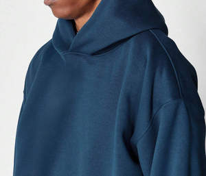 Sudadera con Capucha para Hombre, Corte Regular, Sin Cordones, Hombros Caídos, Estampado 3D con Letras, Tejido de Rizo Transpirable - Product Image 5
