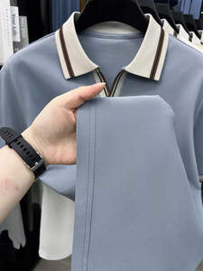 Men's Customized Color Short Sleeve for Shirt Digital Printed Logo Breathable Casual Front Design Polyester/Cotton Jersey - Product Image 2
