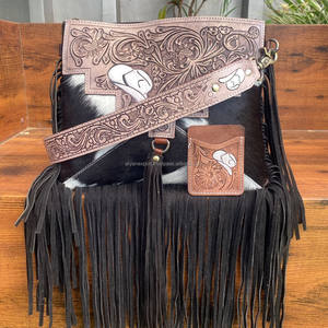 กระเป๋าหนังสะพายข้างเป็นเครื่องมือทำมือแฟชั่นใหม่สำหรับผู้หญิงกระเป๋าหนังวัวแบบเปิดกระเป๋าใส่บัตรเครดิต - Product Image 4