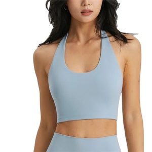 Sujetador deportivo de nailon para mujer al por mayor con almohadilla extraíble en el pecho para mujer Sujetador deportivo de yoga y fitness de espalda transfronterizo de alta calidad - Product Image 1