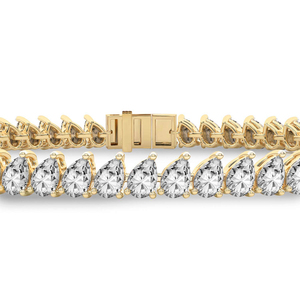 Beautiful 18k <b>SOLID</b> <b>Gold</b> Bracelets Jewellery White <b>Gold</b> Lilac Pear Lab Diamond Tennis Bracelet Igi Certified Hand Band For Girl - Product Image 4