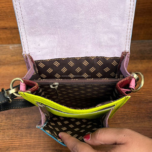 Petit sac à bandoulière en cuir recyclé pour téléphone portable pour femmes Sacs à bandoulière en cuir coloré Sac de poche pour téléphone portable de haute qualité Sac à main - Product Image 6