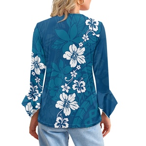 Camisas de Moda con Estampado Tropical para Mujer, Elegantes y Casuales, de Manga Larga, para Otoño, Modernas, para el Trabajo y la Oficina - Product Image 2