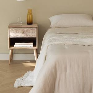 Mesita de noche Vandana Amber Element de madera de mango con almacenamiento - Product Image 1