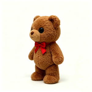 Customize classic teddy bear stuffed animal teddy bear with red <b>bow</b> <b>big</b>-eyed teddy bear plush - Product Image 2