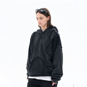 Custom Women's <b>Tracksuits</b> Heavy Weight 500 GSM 350 GSM <b>Polyester</b>/Cotton Fleece Embroidered Oversized Hoodie Shorts - Product Image 3