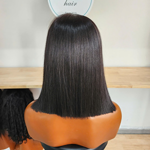 Perruques en cheveux vierges 100% vietnamiens, lisses comme des baguettes, en lots, couleur blond et noir, pour Lace Front - Product Image 2