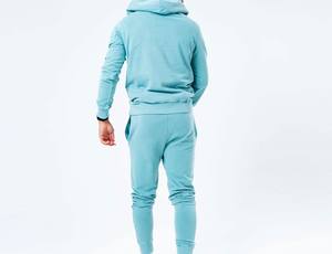 Conjuntos de chándales personalizados al por mayor, estampados, ligeros, transpirables, de invierno, con efecto desgastado, sudaderas con capucha y pantalones de chándal acampanados con lavado ácido - Product Image 5