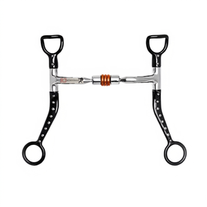 Mors d'entraînement en acier inoxydable à points, mors de dressage avec ferrule en cuivre pour le contrôle équin, équestre, 5 pouces - Product Image 2