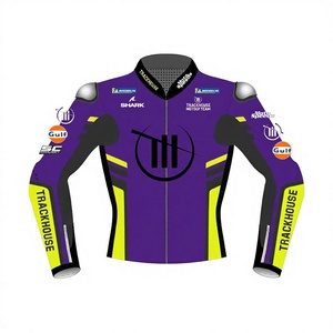เสื้อแจ็คเก็ตสำหรับแข่งรถ Raul Fernandez MotoCP ทำจากหนัง พร้อมแผ่นยืดหยุ่น กระชับสบาย ป้องกันแรงกระแทก มาตรฐาน CE - Product Image 1