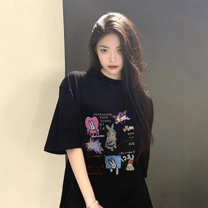 Nuevas camisetas informales para mujer, camisetas estampadas de alta calidad, camiseta de verano para mujer, camiseta de manga corta para mujer, ropa - Product Image 2