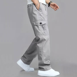 Pantalones de Trabajo Resistentes para Hombre con Cinta Reflectante de Alta Visibilidad, Pantalones de Trabajo Tipo Cargo para Seguridad Industrial - Product Image 4