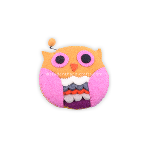 Women's Pinky Owl Felt Tote Bag Elegant Purple and for <b>Pink</b> Felt Owl <b>Purse</b> with Diverse Features - Product Image 1