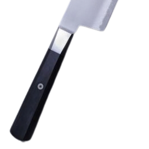 Couteau de cuisine professionnel à lame large en acier inoxydable avec manche à triple rivet noir pour hacher et trancher les légumes - Product Image 2