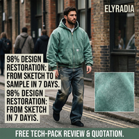 Hoodie épais personnalisé ELYRADIA Artisan Lab, style archivé, délavé à l'acide, coton biologique 500 GSM, effet vieilli