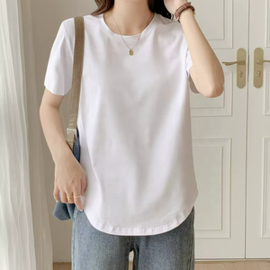 ZZH YF963 Blusas Formales para Mujer, Camisetas de Manga Corta de Algodón/Fibra de Bambú, Transpirables y Compresibles para Verano, Gran Venta - Product Image 5