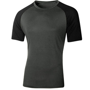 Raglan Shorts Sleeve T-Shirts for Men OEM Custom Short Sleeve Chest Pocket O-Neck Button Cotton Bamboo Plus Size Custom Logo - Product Image 5