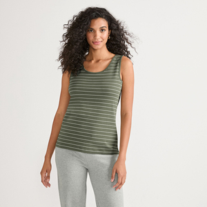 Débardeur Femme Rayé Vert Olive Col Rond Qualité Premium 2026 – Style Décontracté en Maille Respirante - Product Image 5