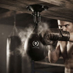 Ballon de vitesse de boxe professionnel en cuir, hauteur réglable, design personnalisable pour l'entraînement, la pratique du punching et l'exercice quotidien en salle de sport - Product Image 4