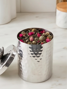 Recipiente Lily White de diseño elegante, perfecto para almacenar té, café, azúcar o como adorno decorativo para la encimera de la cocina. - Product Image 4
