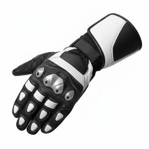 Guantes de Motocicleta de Cuero al por Mayor, Diseño Antideslizante de Dedo Completo, Cierre de Gancho y Bucle para Carreras, Conducción Urbana y Uso en Exteriores, Pakistán - Product Image 6