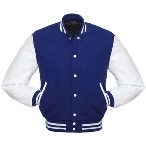 Veste universitaire en jean personnalisable de style décontracté de meilleure qualité pour hommes femmes tissu de laine fermeture à boutons techniques brodées - Product Image 1