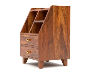 modern solid wood bedside table slatted door wooden nightstand with <b>drawers</b> hotel bedroom nightstand furniture Pindel Handicraft - Product Image 5