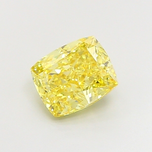 เพชรเม็ดเดี่ยวทรงคุชชั่นสีเหลืองสดใส ประดับด้วยความหรูหราสง่างามสำหรับงานออกแบบเครื่องประดับชั้นสูง ได้รับการรับรองว่าเป็นเพชรที่เพาะเลี้ยงในห้องปฏิบัติการด้วยวิธี CVD - Product Image 1