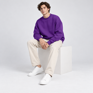 Heavyweight <b>Sweatshirt</b> ODM <b>Mens</b> Custom Logo Regular Fit Knitted Clothing Side Zipper Retro Activewear Autumn <b>Sweatshirts</b> - Product Image 5