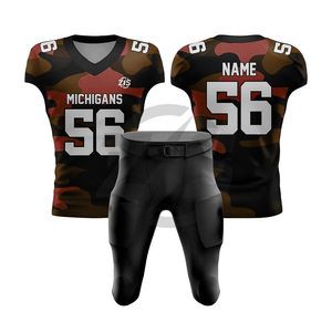 Uniforme de football américain rembourré en polyester et élasthanne respirant, personnalisé et sublimé, pour adultes - Product Image 4