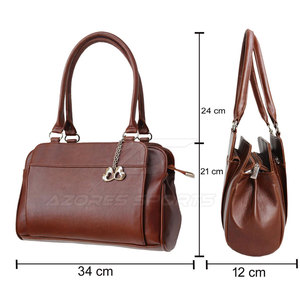 Bolso de Mano de Cuero Genuino para Mujer, Bolso de Hombro Moderno, Gran Capacidad, Cierre de Cremallera Resistente, Diseño Elegante, Uso Diario - Product Image 6