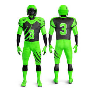 Uniforme de football américain multicolores de qualité supérieure pour hommes, tendance du moment, col en V, manches courtes, logo entièrement personnalisé - Product Image 1