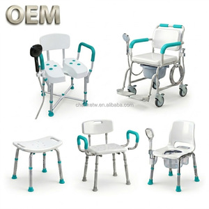 OEM/ODM Taiwan Quality Guarantee Aluminum Alloy Modern Design Adjustable Height Non-Slip <b>Shower</b> <b>Chair</b> <b>Elderly</b> Products - Product Image 1