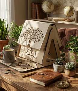 NEHA ENTERPRISES - Soporte de Madera para Libros, Estilo Moderno y Minimalista, Forma Rectangular, Ajustable, para Adultos, Escritorio, Lectura, Cumpleaños - Product Image 5