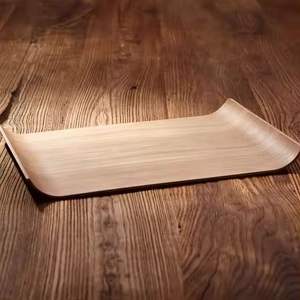 Plateau de service et de rangement en bois multi-usages avec incrustation métallique pour thé, café, collations, petit-déjeuner – Plat de service tendance pour la maison et les cafés - Product Image 6