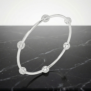 Pulsera Minimalista de Plata de Ley con Diamantes en Oro Rosa, Estilo Clásico con Diseño Elegante, Regalo para Mujer - Product Image 2
