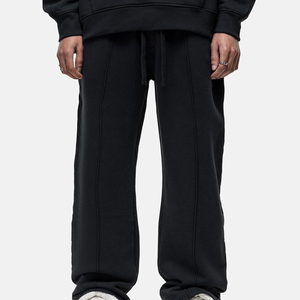 Pantalones Deportivos Negros de Algodón para Hombre HAWK EYE SPORTS, Cintura Elástica con Cordón, Corte Holgado Informal, Pierna Recta, Transpirables, Personalizables - Product Image 4